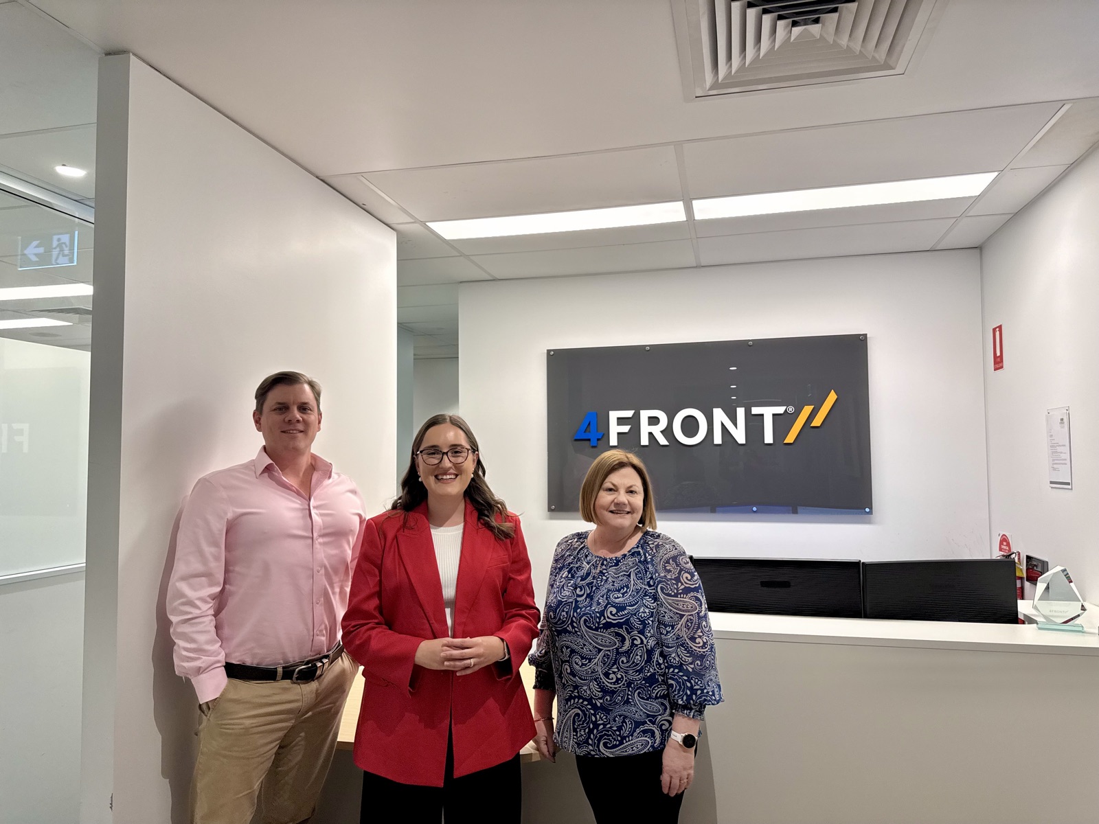 Emi Hall with local business partners at 4Front